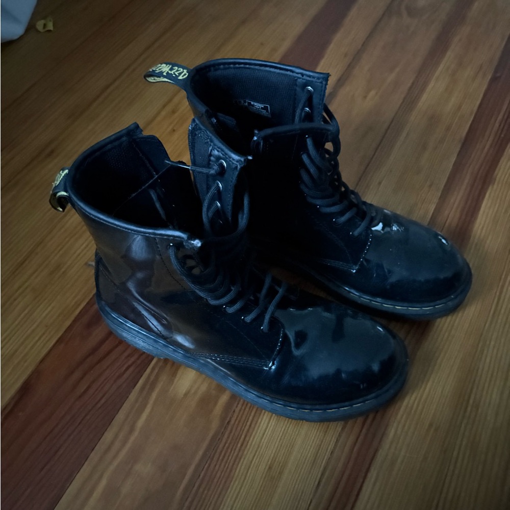 Dr. Martens Black Combat Boots - Picture 2 of 4